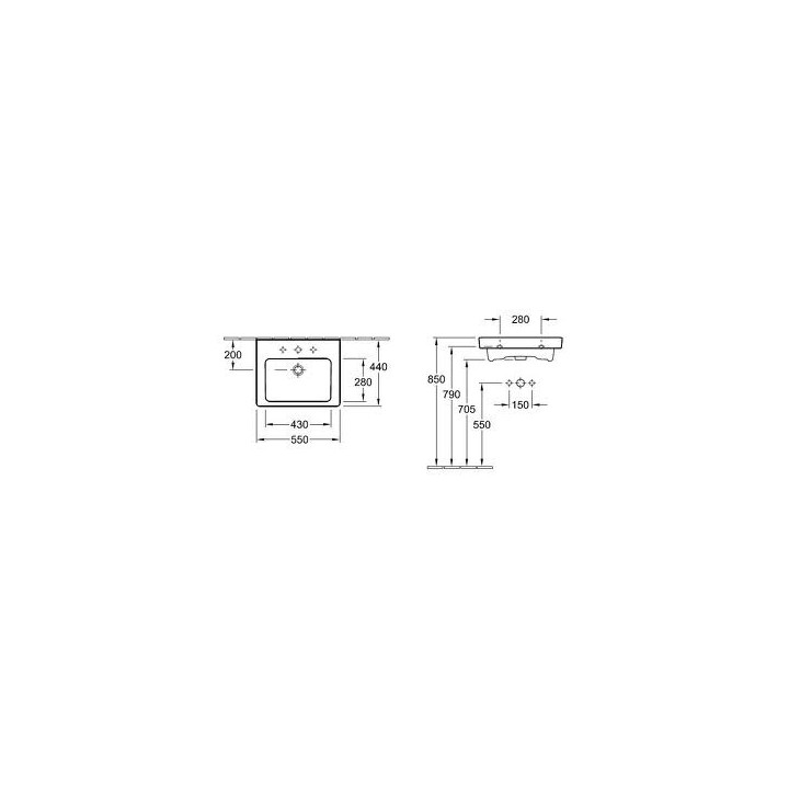 Umywalka Villeroy & Boch Subway 2.0 550x440 mm- sanitbuy.pl