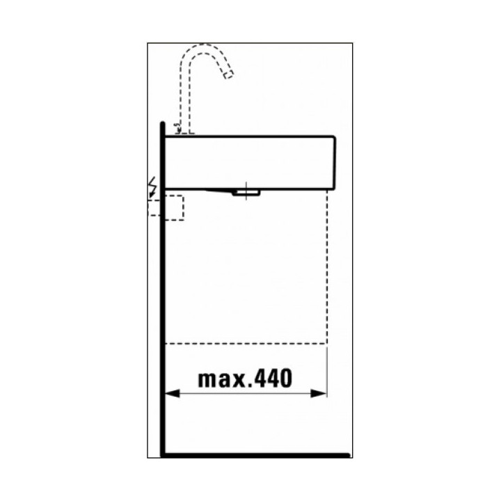 Umyvadlo nástěnná 500 x 460 mm s otvorem pro baterii bílá Laufen LIVING CITY- sanitbuy.pl