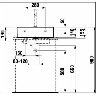 Umyvadlo na postavení na desku s otvorem pro baterii 500x460 LAUFEN LIVING CITY- sanitbuy.pl