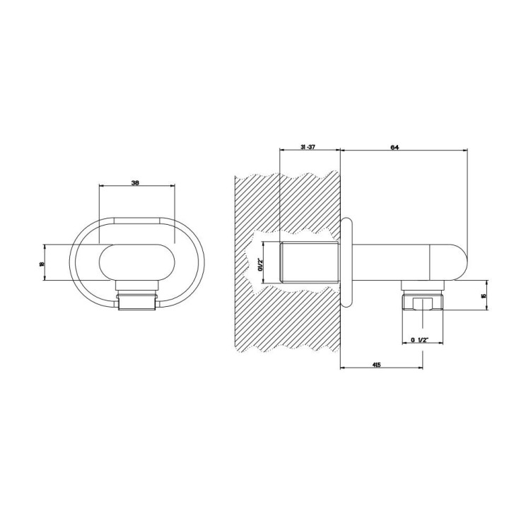 Schlauchanschluss Gessi Goccia Chrom, 1/2" - sanitbuy.pl