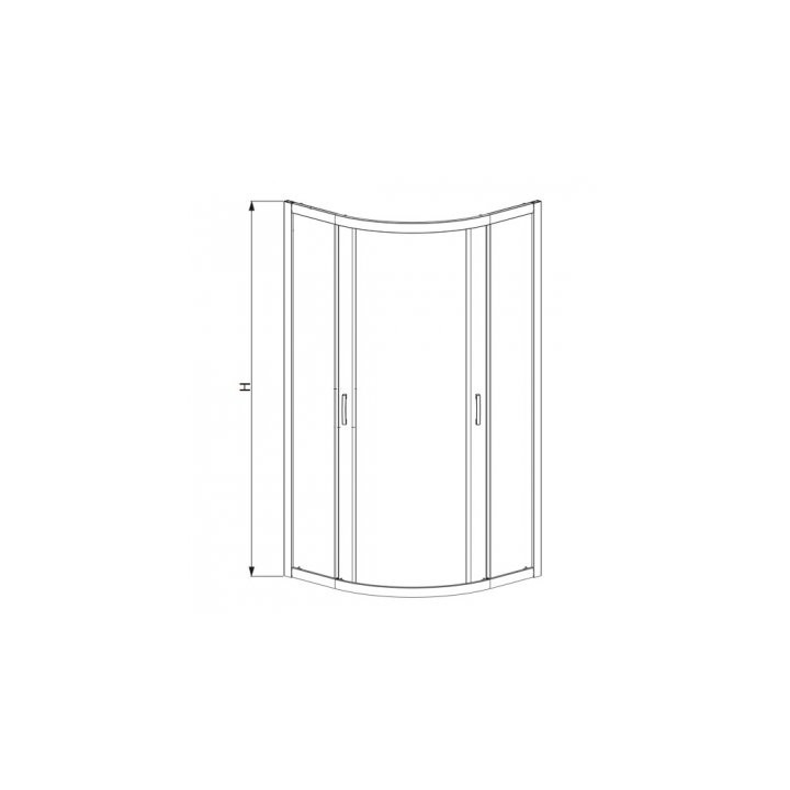 Duschkabine halbrund Radaway Premium Plus A 1900 Tür Schiebe- 85x85 cm Chrom transparent Glas - sanitbuy.pl