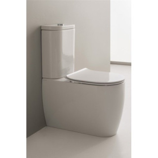 Becken WC kompaktowa Scarabeo Moon 66x36x42 cm weiß- sanitbuy.pl