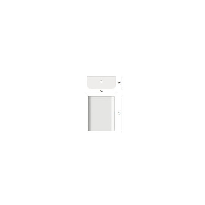 Behälter WC kompaktowy Scarabeo Moon weiß 36x15x44cm- sanitbuy.pl