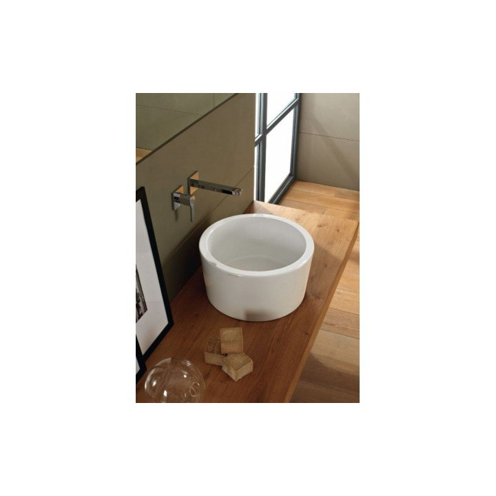 Aufsatzwaschtisch Scarabeo Bucket 35x22 cm weiß- sanitbuy.pl