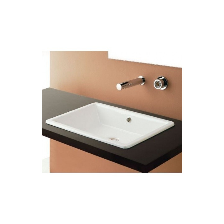 Einbauwaschtisch Scarabeo Gaia-Tech-Miky 56x39,5x15,5 cm, weiß- sanitbuy.pl