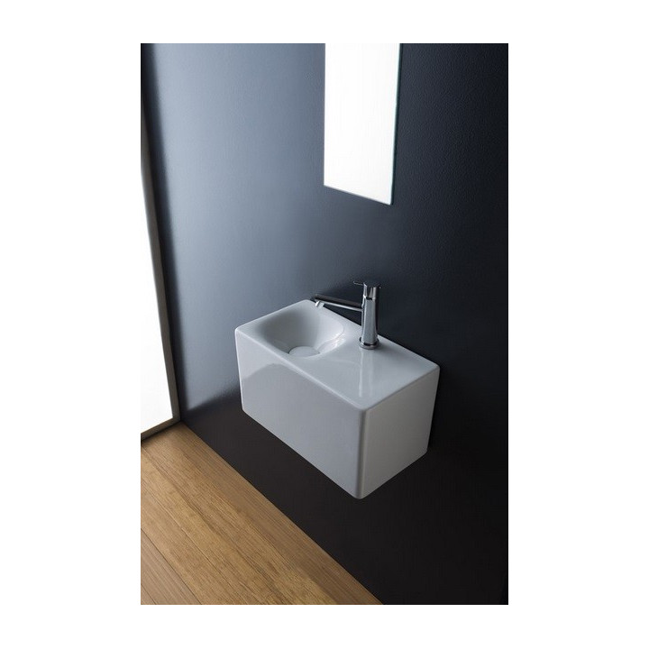 Wandwaschtisch Scarabeo Cube 24x24cm weiß ohne Überlauf - sanitbuy.pl