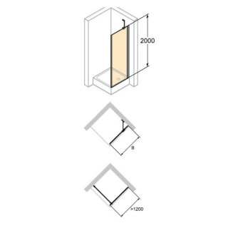 Drzwi suwane Huppe Aura Elegance , 900 x 900 mm, szkło srebrny mat , przeźroczyste- sanitbuy.pl