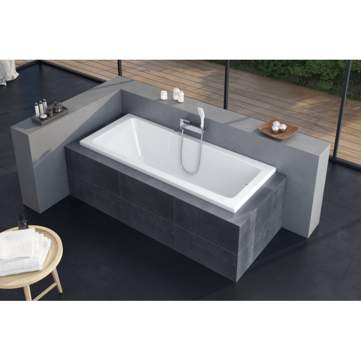 Badewanne Excellent Ava rechteckig 150x70,5 cm Acryl-, weiß- sanitbuy.pl