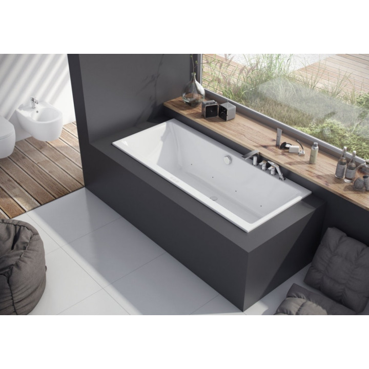 Wanna prostokątna Excellent Pryzmat 170 x 75,5 cm, biała, akryl- sanitbuy.pl