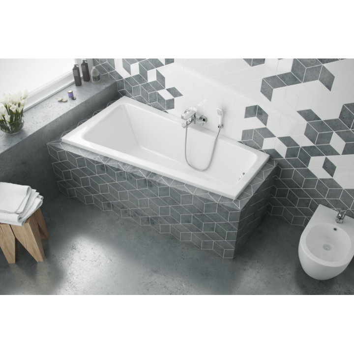 Badewanne Excellent Ava Side Eck- 150x80,5 cm Acryl- links, weiß- sanitbuy.pl