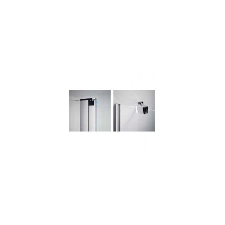 Parawan nawannowy Huppe Design pure 2-teilig 95cm, silbernes Profil matt, powłoka Anti-Plaque- sanitbuy.pl