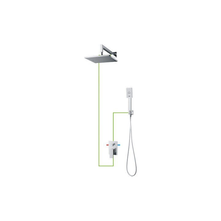 Wannenbatterie Unterputz Omnires Fresh thermostatisch 3-drożna Chrom - sanitbuy.pl