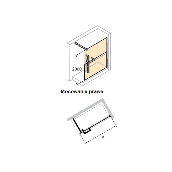 Tür suwane huppe aura elegance , 900 x 900 mm, glas silbern matt , transparent- sanitbuy.pl