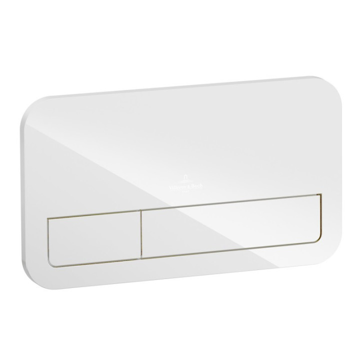 Spültaste Villeroy&Boch ViConnect Glass, Glossy White, 26.9 x 16 cm, 2 zakresowy- sanitbuy.pl