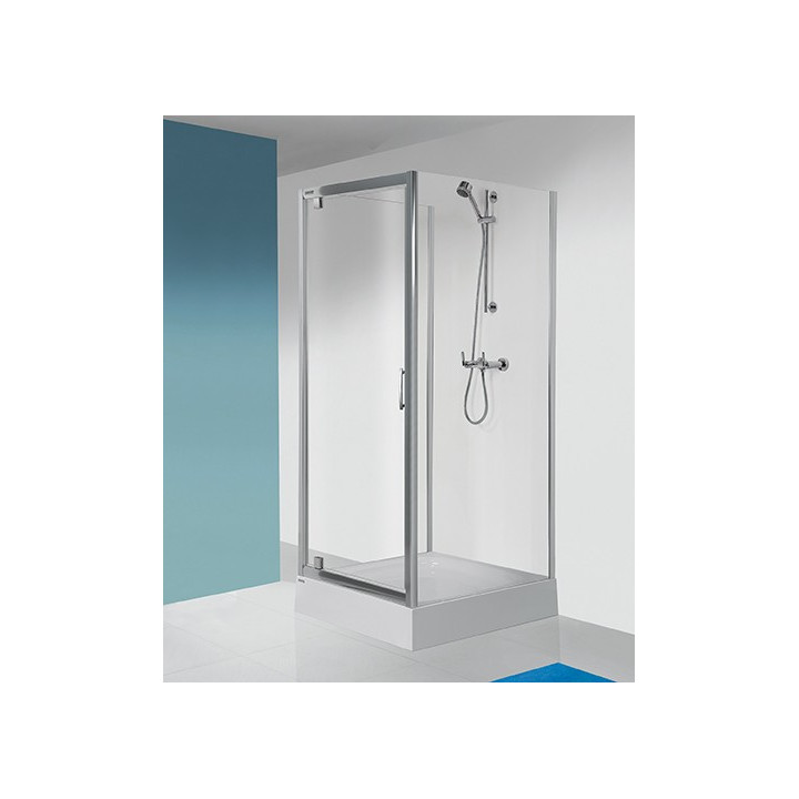 Tür Schiebe- SanPlast TX 120x190cm Glas transparent, weißes Profil, Einstiegbreite 500 mm, Glass Protect- sanitbuy.pl