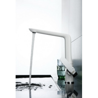 Küchenarmatur Art Platino Emira Einhebel-  z drehbar wylewką, Chrom/weiß- sanitbuy.pl
