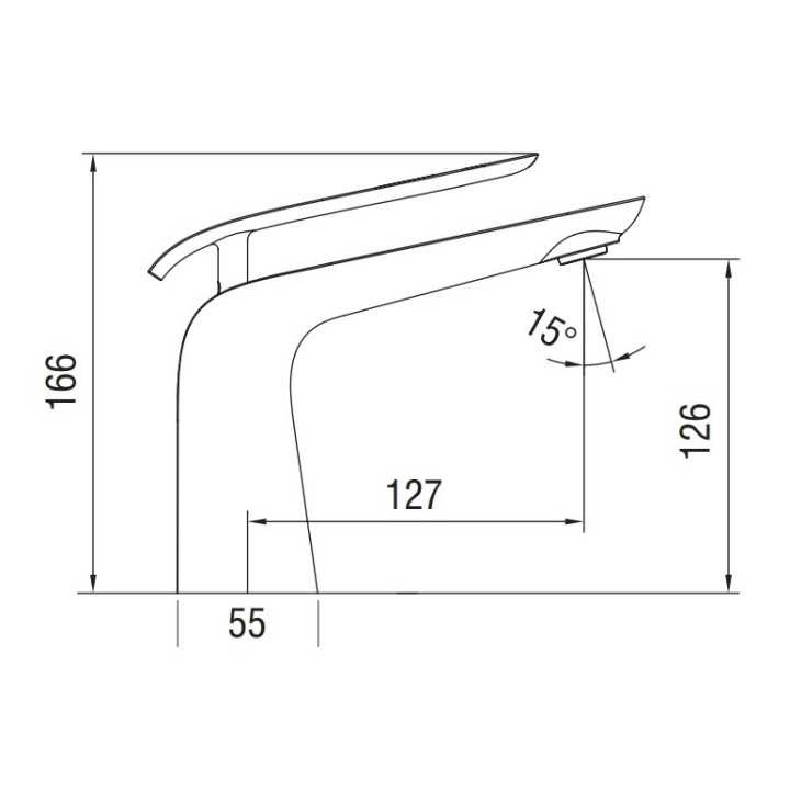 Waschtischarmatur Art Platino Emira Einhebel- Höhe 16.6cm Chrom/weiß - sanitbuy.pl