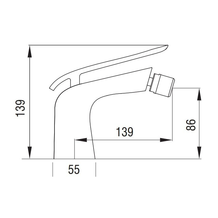 Bidetarmatur Art Platino Emira Einhebel-, Höhe 13.9cm Chrom/weiß - sanitbuy.pl