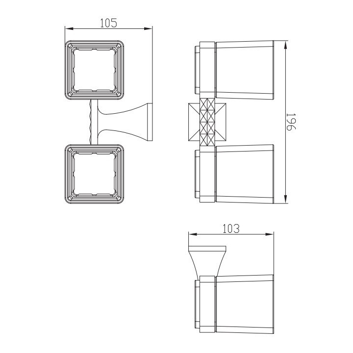 Halter z dwoma szklankami Art Platino Panama Chrom - sanitbuy.pl