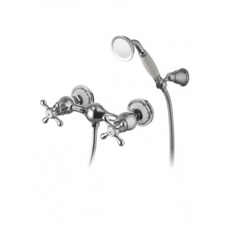 Brausearmatur Aufputz, Art Platino Nikolas mit zwei Haltern Chrom - sanitbuy.pl