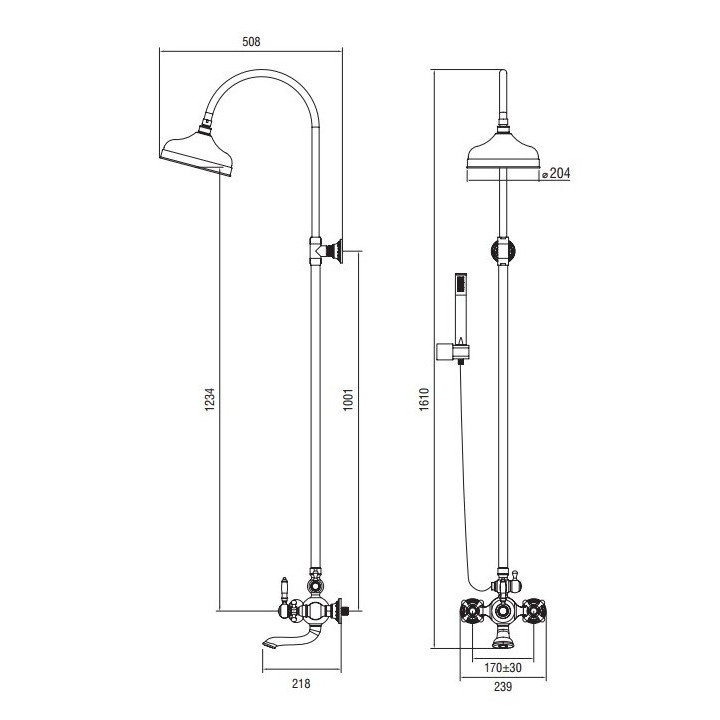 Dusch-set Art Platino Nikolas Aufputz-, Chrom - sanitbuy.pl
