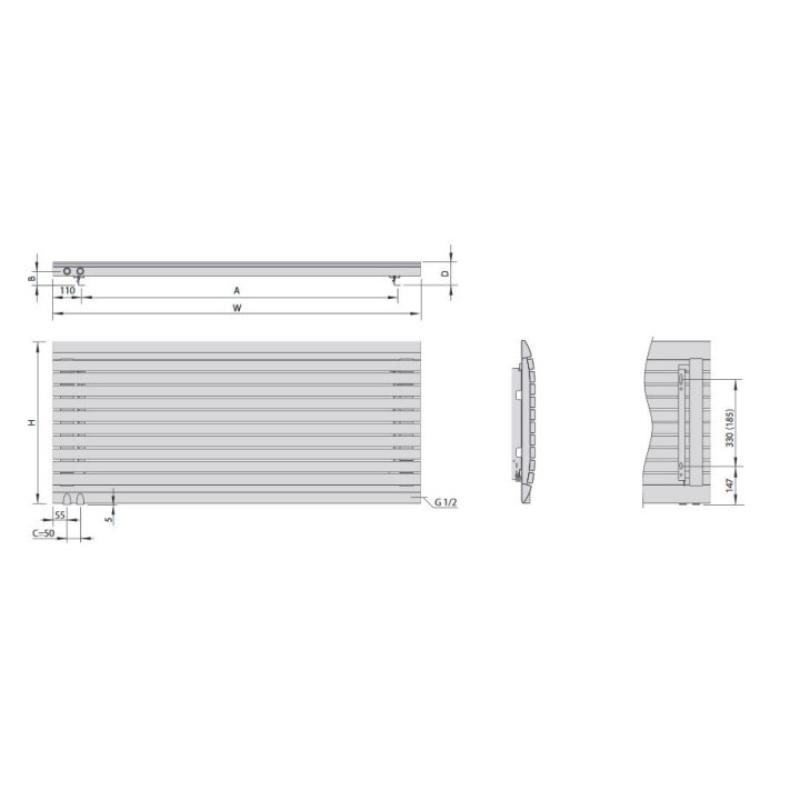 Grzejnik Enix Mango Light (MGL) 34x200 cm - Farbe standardowy- sanitbuy.pl
