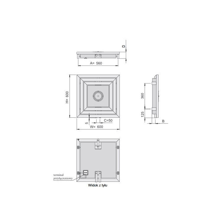 Grzejnik Enix Libra Soft (LS) 65x65 cm - Farbe standardowy- sanitbuy.pl