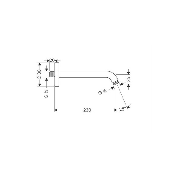 Ramię Axor 230 mm DN15- sanitbuy.pl
