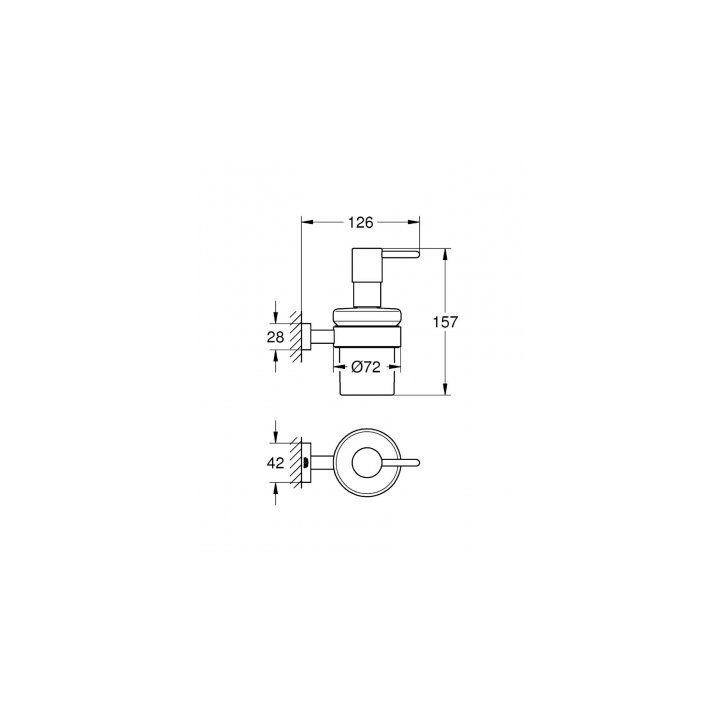 Seifenspender Grohe Essentials Cube mit Griff Chrom - sanitbuy.pl