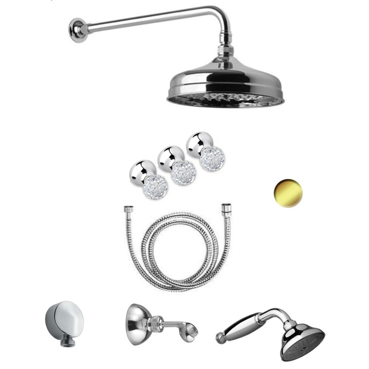 Dusch-set Unterputz Giulini G. Odessa Kopfbrause 20cm bronzo- sanitbuy.pl