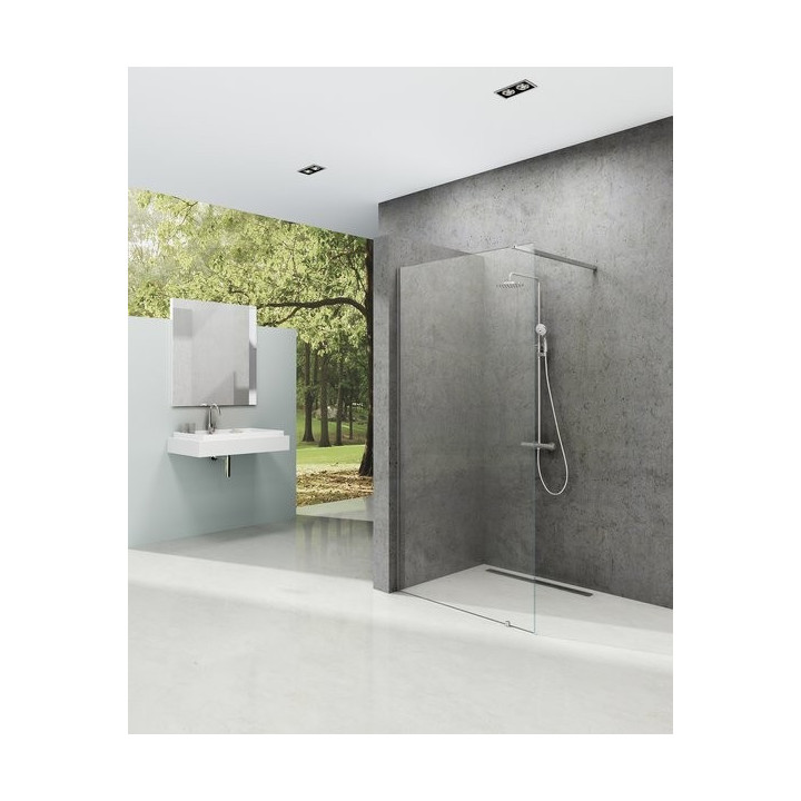  Duschkabine rechteckig Ravak Walk In Wall 90x200 cm mit Schicht AntiCalc, profile aluminium Glas transparent - sanitbuy.pl