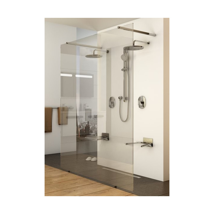 Duschkabine rechteckig Ravak Walk In Free 120x200 cm mit Schicht AntiCalc, profile aluminium Glas transparent - sanitbuy.pl