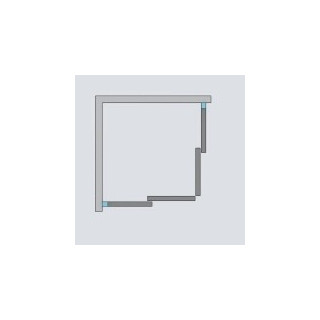 Duschkabine Glas transparent Chrom 80x80cm Radaway Idea KDD- sanitbuy.pl