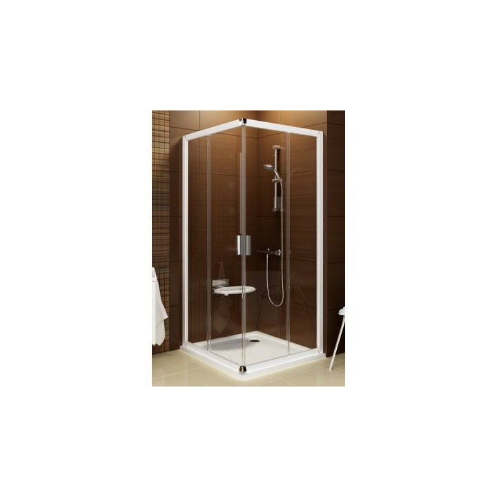 Kabine quadratisch Ravak Blix BLRV2-80 Eck- polerowane aluminium + grafit - sanitbuy.pl