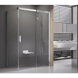 Tür Dusch- Ravak Matrix MSDPS-100/100 L mit Seitenwand satyna + transparent - sanitbuy.pl