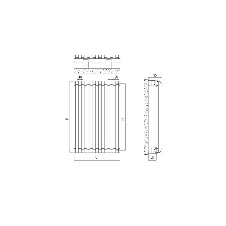 Grzejnik Irsap Piano Pionowy 52x23,2 cm - weiß- sanitbuy.pl