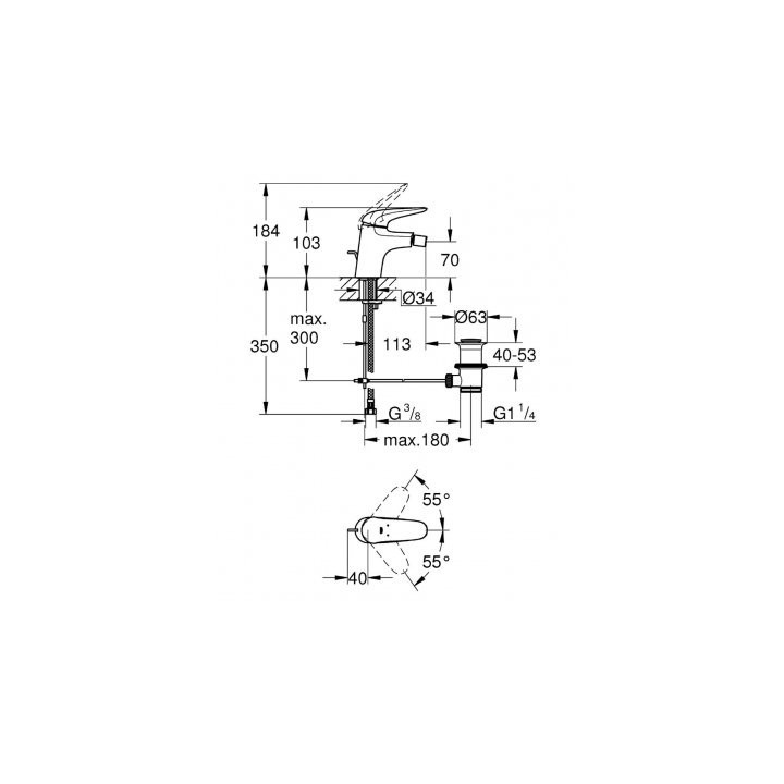 Grohe Eurostyle New Bidetarmatur weiß/Chrom 23720LS3- sanitbuy.pl