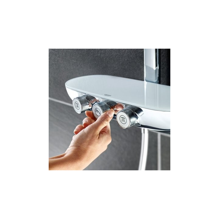 Dusch-set zur Wandmontage Grohe Smartcontrol Rainshower System SmartControl 360 MONO thermostatisch mit Kopfbrause Chrom - sanit