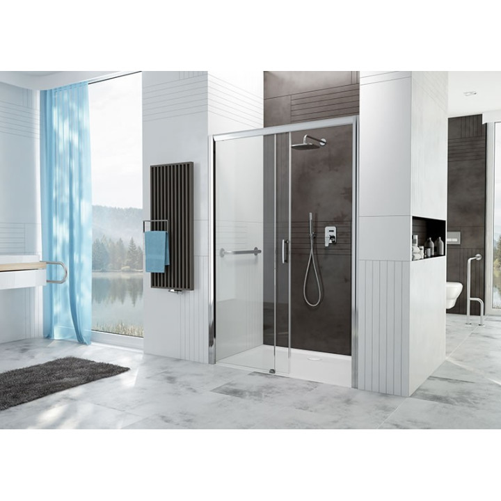 Tür Schiebe- D2L(P)/FREEZONE 110x190 cm profil bahama beż, Glas Grey- sanitbuy.pl