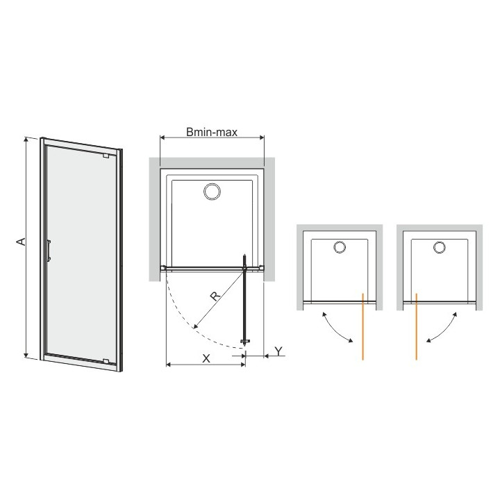 Ścianki dodatkowe SS0/TX5b Sanplast 75x190 cm weißes Profil, szyba wzór W15- sanitbuy.pl