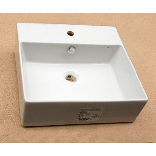 Waschtisch ArtCeram Quadro zum Aufsetzen/zur Wandmontage rechteckig 50x48cm, weiß- sanitbuy.pl