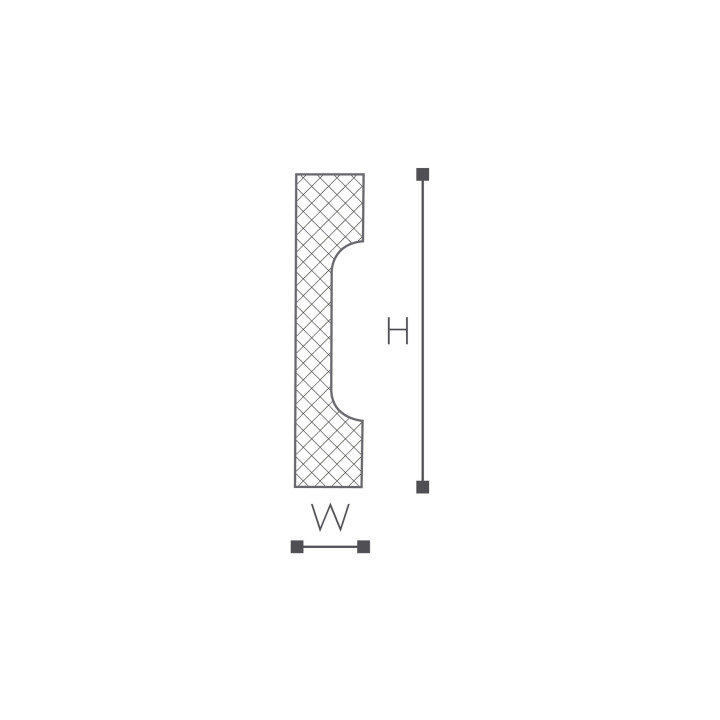Listwa zur Wandmontage NMC Wallstyl 70x15x2000- sanitbuy.pl