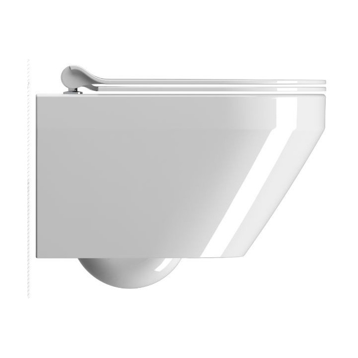 Becken WC GSI Norm 55x36cm hängend bezrantowa mit WC-Sitz mit Softclosing + Set mocujący, weiß- sanitbuy.pl