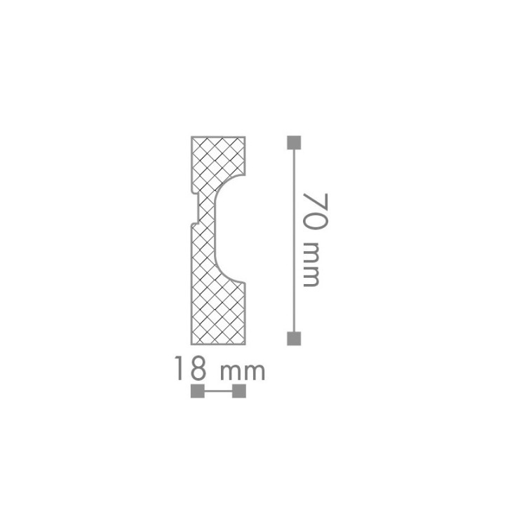 Listwa przypodłogowa NMC Wallstyl 70x18x2000- sanitbuy.pl