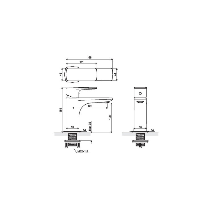 Waschtischarmatur Excellent Keria mit Stöpsel Click-Clack, Chrom- sanitbuy.pl