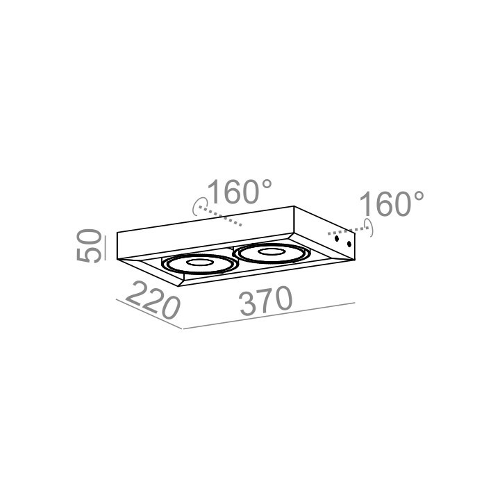 Wandleuchte AQForm Cadra 111x2 QRLED, weiß matt- sanitbuy.pl