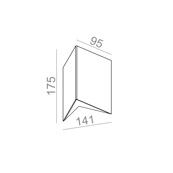 Wandleuchte AQForm Camber square rift LED, weiß matt- sanitbuy.pl