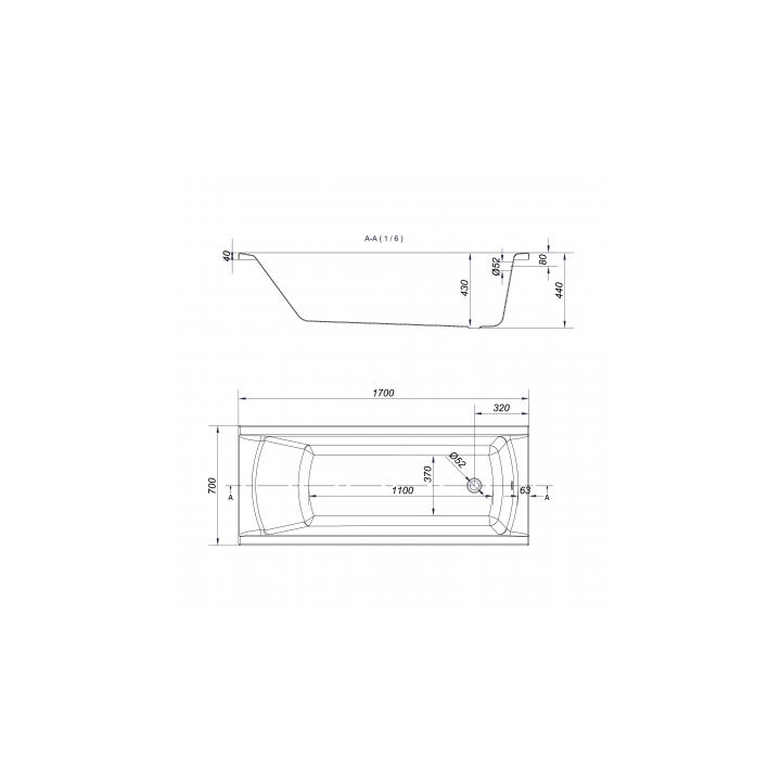 Bidet hängend Cersanit Carina 355x525x355mm, weiß- sanitbuy.pl