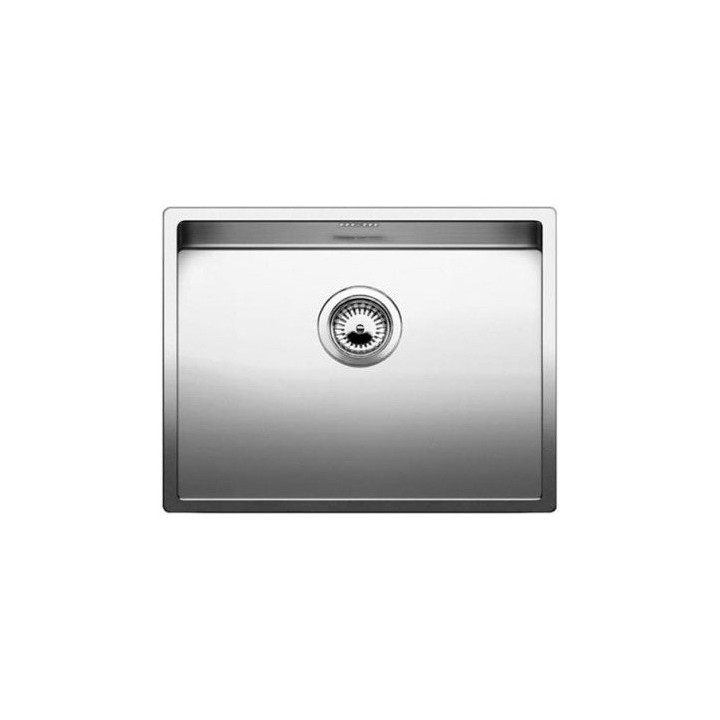 Zlewozmywak aus Stahl jednokomorowy Blanco Claron 500-U 54x44 cm abgehängt, ohne automatischen Stöpsel, aus Stahl - sanitbuy.pl