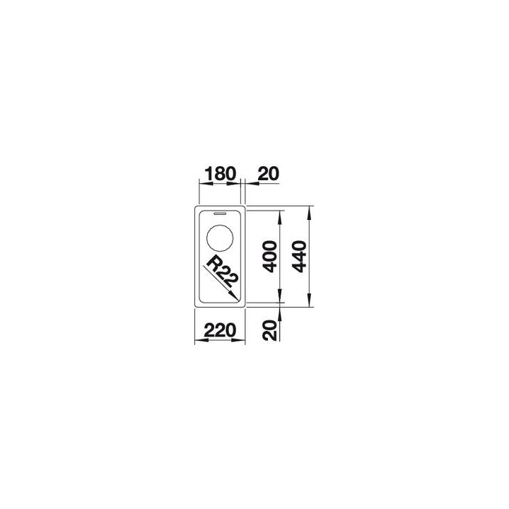 Zlewozmywak aus Stahl dwukomorowy Blanco Andano 400/400-IF/A 86,5x50 cm mit automatischem Stöpsel, aus Stahl - sanitbuy.pl